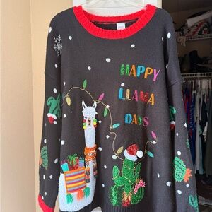 Holiday Time Vibrant Red and Black Knit